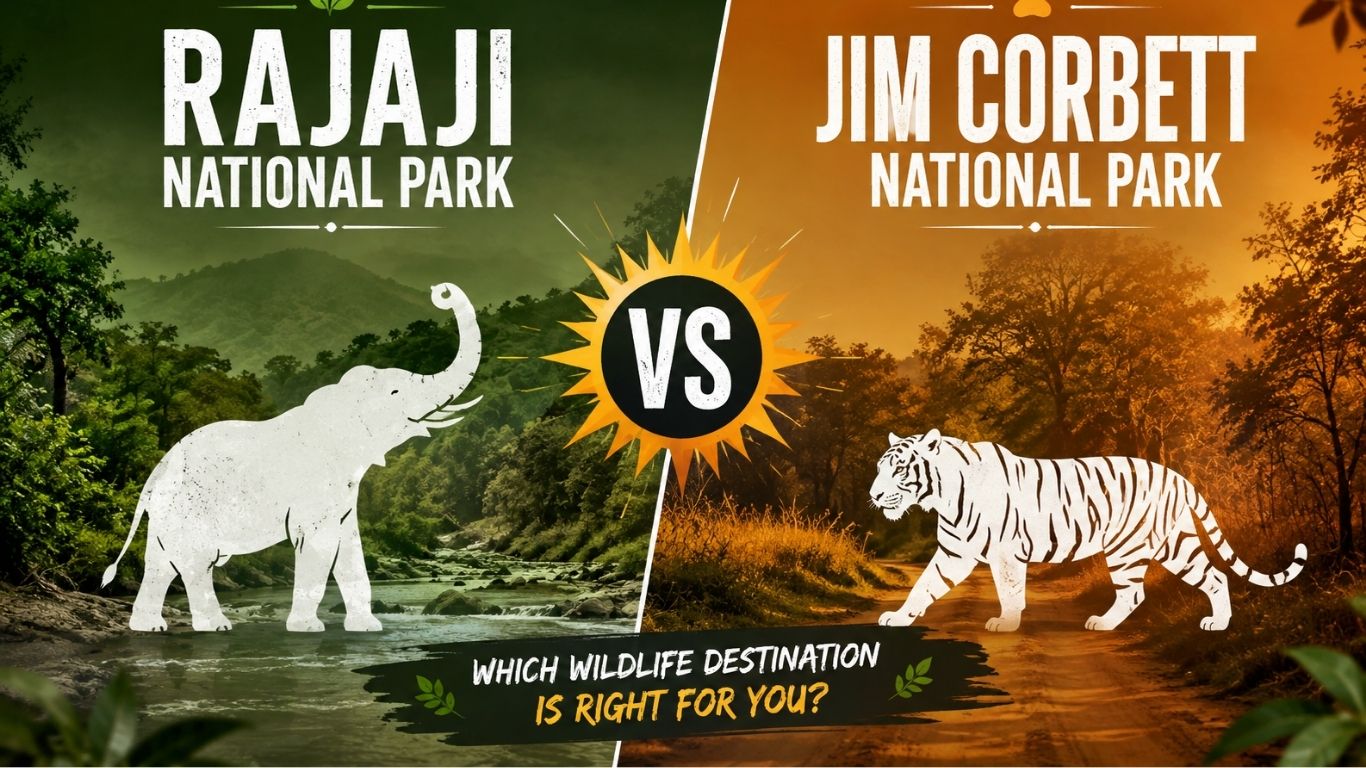 Which Place best to visit Rajaji National Park vs Jim Corbett National Park?