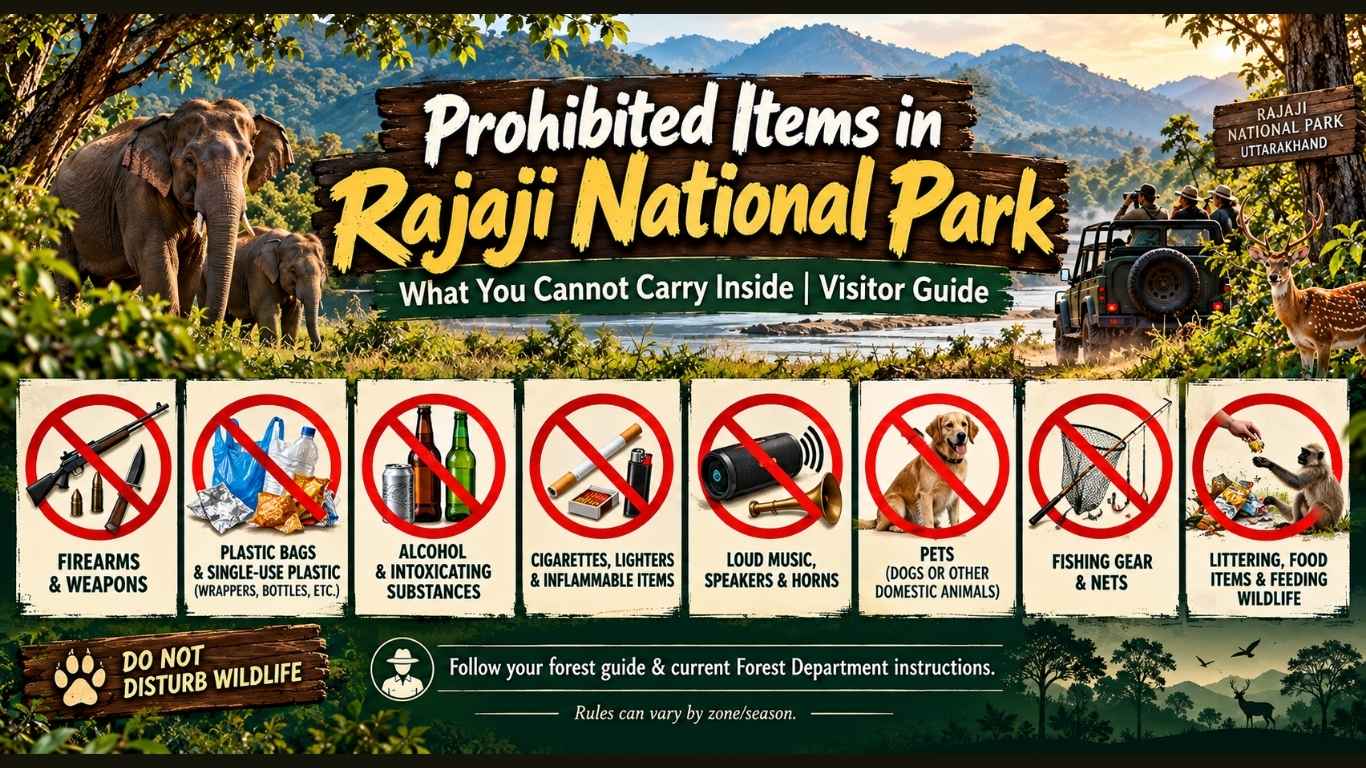 Prohibited Items in Rajaji National Park: What You Cannot Carry Inside | Visitor Guide
