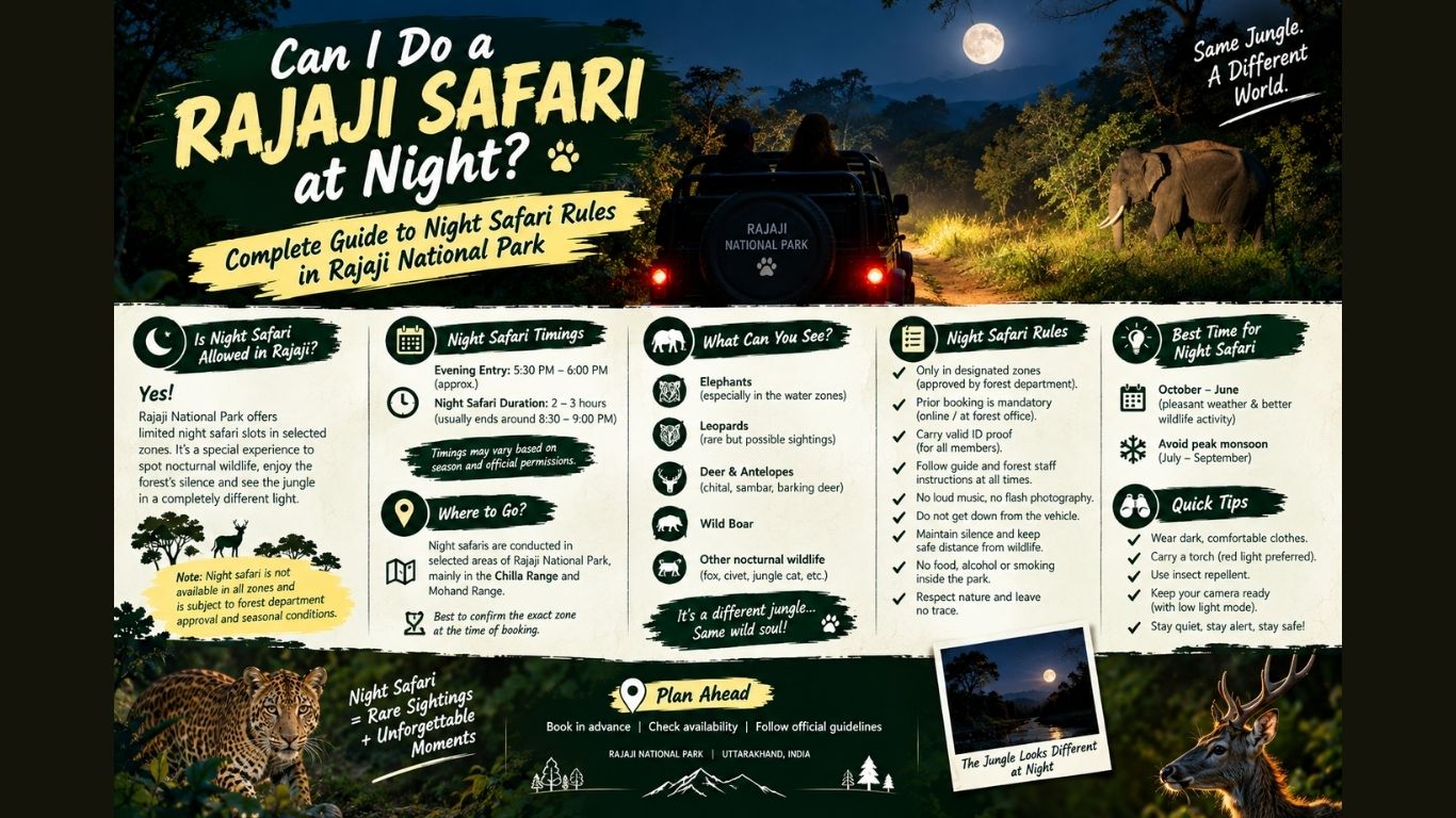 Night Safari in Rajaji National Park: Is It Allowed? | Rajaji Safari Timings & Rules