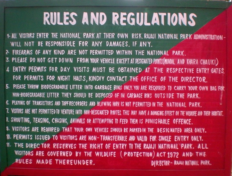Rajaji National Park Rules & Safari Guidelines | Do's and Don'ts for Visitors